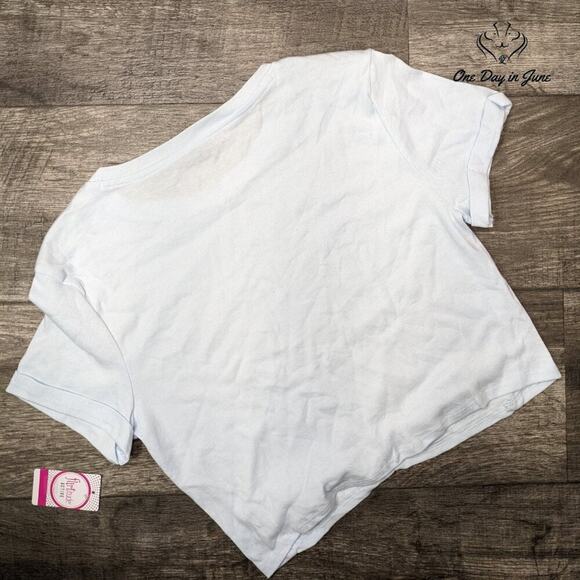 Flirtitude Cropped Crew Neck Short Sleeve Tee Shirt Size XL - Picture 5 of 5